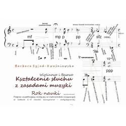 Kształcenie słuchu z zasadami muzyki - "Wiolinowo i Basowo"  Książka oraz gratis płyta CD audio.